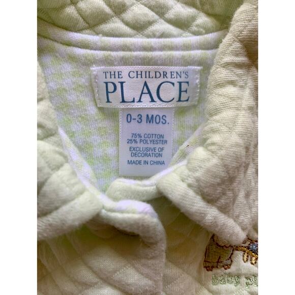 Childrens Place Pastel Lime Green Quilted Sweater2 - Picture 6 of 10
